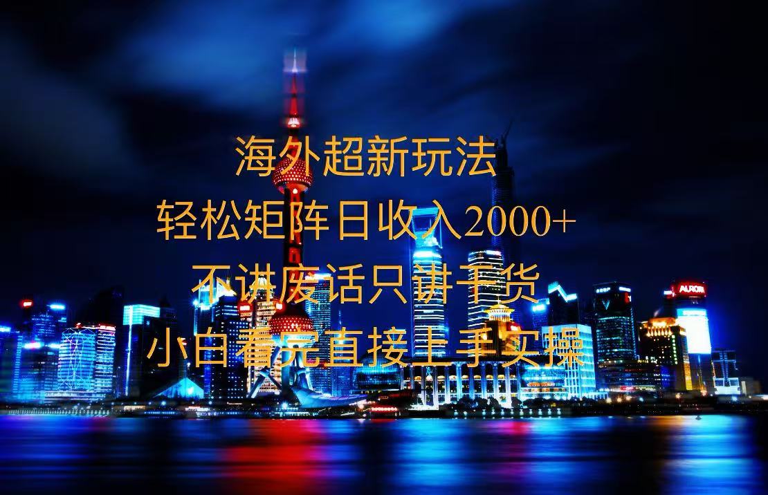 2025全新海外暴力玩法，操作简单，小白轻松上手-云壹网创