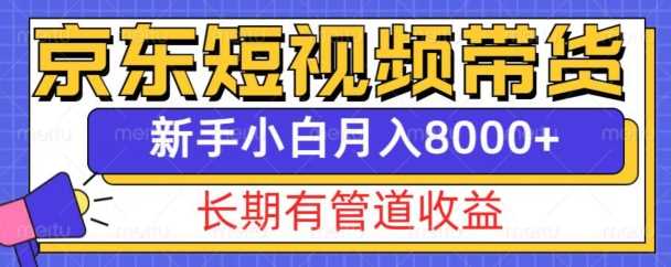 京东短视频带货新玩法，长期管道收益，新手也能月入8000+-云壹网创