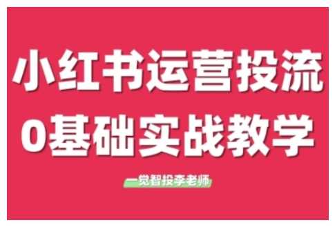 小红书运营投流，小红书广告投放从0到1的实战课，学完即可开始投放-云壹网创