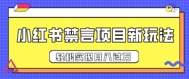 小红书禁言项目新玩法，推广新思路大大提升出单率，轻松实现月入过W-云壹网创