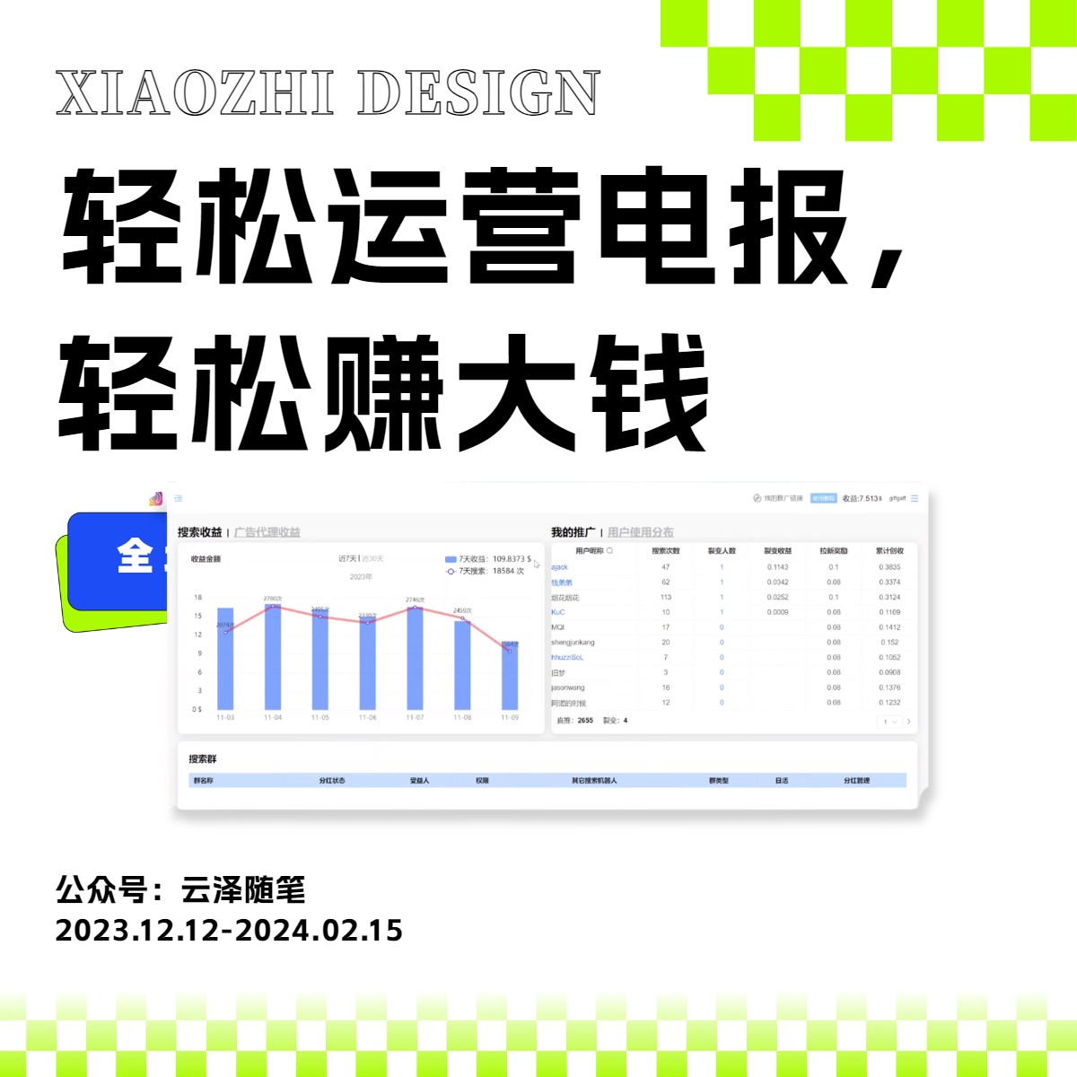 （8221期）独家技巧！电报运营新风口，免费发送器+会员技巧，赚钱就是这么简单！-云壹网创