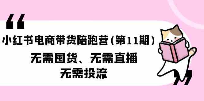 （9996期）小红书电商带货陪跑营(第11期)无需囤货、无需直播、无需投流（送往期10套）-云壹网创