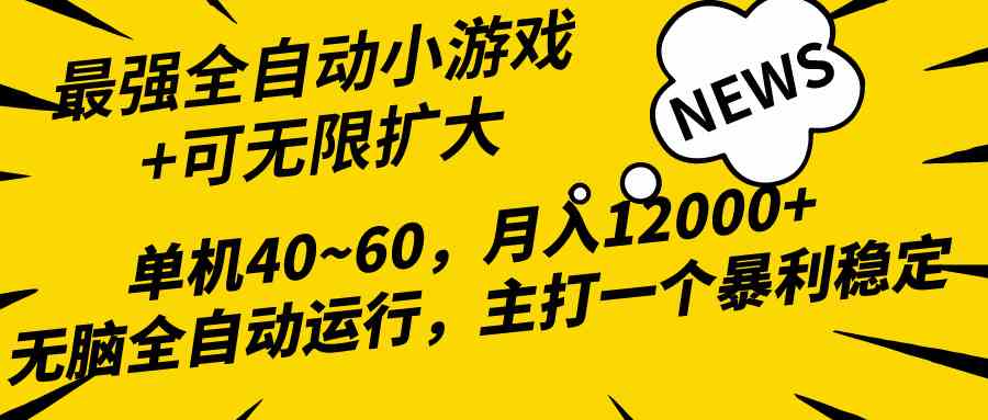（10046期）2024最新全网独家小游戏全自动，单机40~60,稳定躺赚，小白都能月入过万-云壹网创