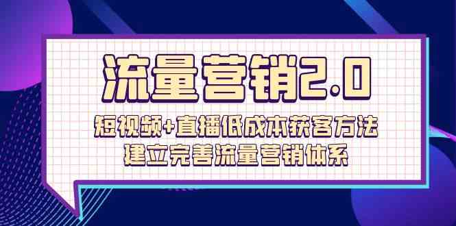 （10114期）流量-营销2.0：短视频+直播低成本获客方法，建立完善流量营销体系（72节）-云壹网创