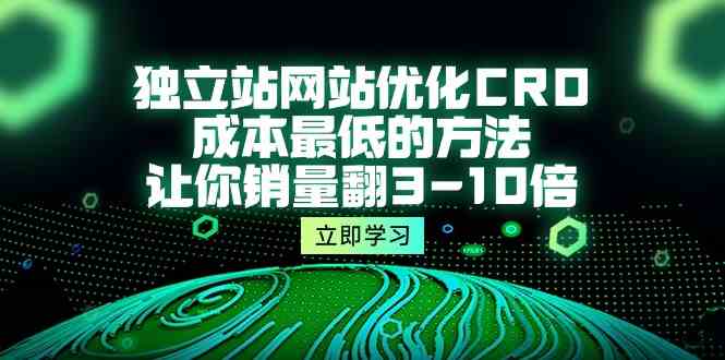 （10173期）独立站网站优化CRO，成本最低的方法，让你销量翻3-10倍（5节课）-云壹网创