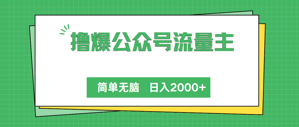 （10310期）撸爆公众号流量主，简单无脑，单日变现2000+-云壹网创