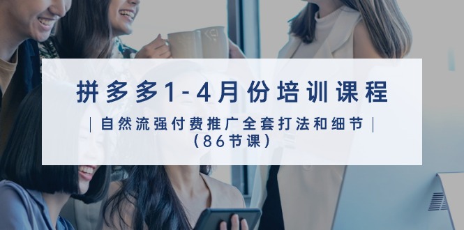 （10495期）拼多多1-4月份培训课程，自然流强付费推广全套打法和细节（86节课）-云壹网创