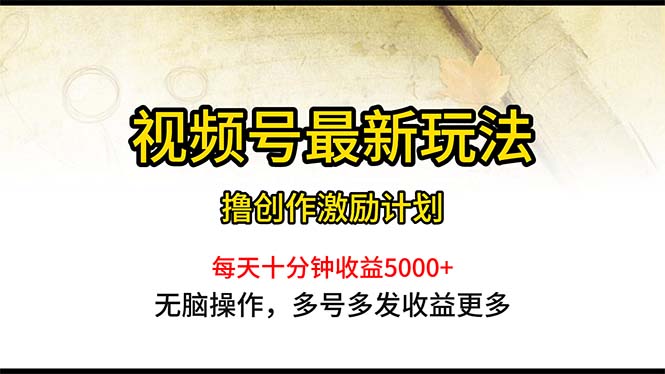 （10591期）视频号最新玩法，每日一小时月入5000+-云壹网创