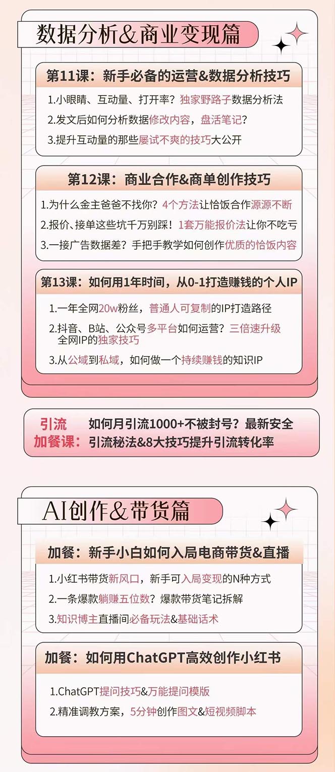 (10666期)小红书特训营12期:从定位 到起号、到变现全路径带你快速打通爆款任督二脉插图4 (10666期)小红书特训营12期:从定位 到起号、到变现全路径带你快速打通爆款任督二脉插图4
