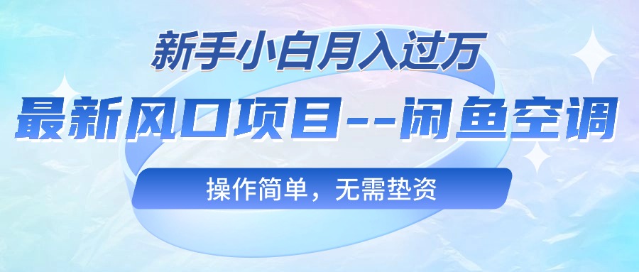 （10767期）最新风口项目—闲鱼空调，新手小白月入过万，操作简单，无需垫资-云壹网创