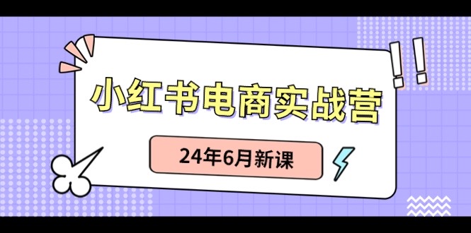 （10984期）小红书电商实战营：小红书笔记带货和无人直播，24年6月新课-云壹网创