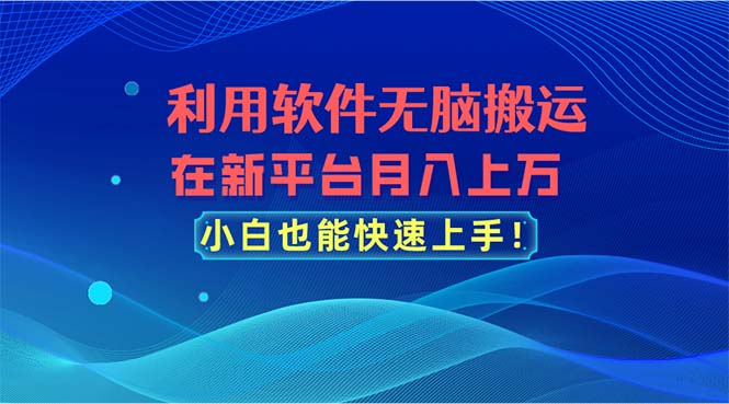 (11078期)利用软件无脑搬运,在新平台月入上万,小白也能快速上手-云壹网创