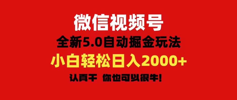 （11332期）微信视频号变现，5.0全新自动掘金玩法，日入利润2000+有手就行-云壹网创