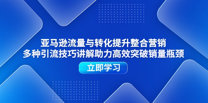 （11335期）亚马逊流量与转化提升整合营销，多种引流技巧讲解助力高效突破销量瓶颈-云壹网创