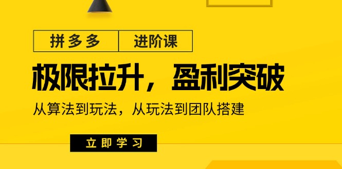 （11435期）拼多多·进阶课：极限拉升/盈利突破：从算法到玩法 从玩法到团队搭建-18节-云壹网创