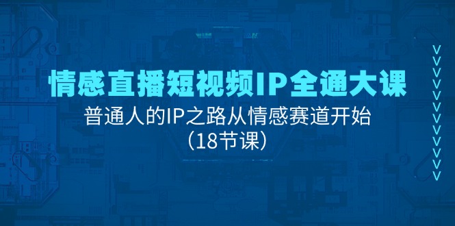 (11497期)情感直播短视频IP全通大课,普通人的IP之路从情感赛道开始(18节课)插图 (11497期)情感直播短视频IP全通大课,普通人的IP之路从情感赛道开始(18节课)插图