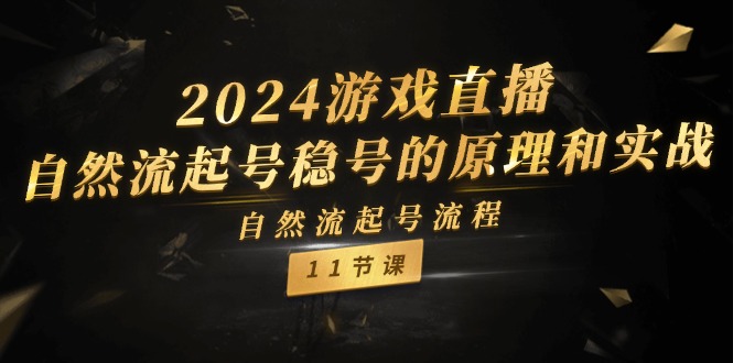 （11653期）2024游戏直播-自然流起号稳号的原理和实战，自然流起号流程（11节）-云壹网创