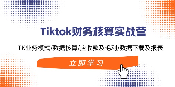 （11978期）Tiktok财务核算实战营：TK业务模式/数据核算/应收款及毛利/数据下载及报表-云壹网创