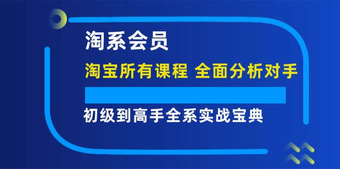 (12055期)淘系会员【淘宝所有课程,全面分析对手】,初级到高手全系实战宝典-云壹网创