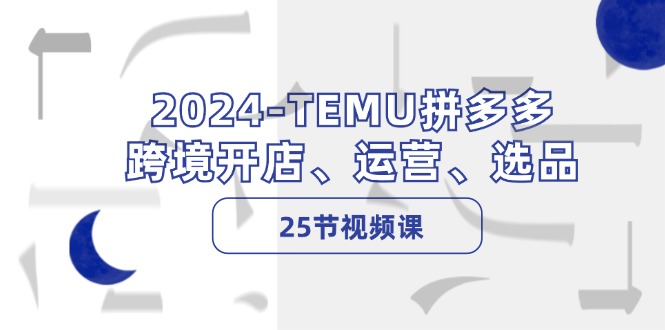 （12106期）2024-TEMU拼多多·跨境开店、运营、选品（25节视频课）-云壹网创