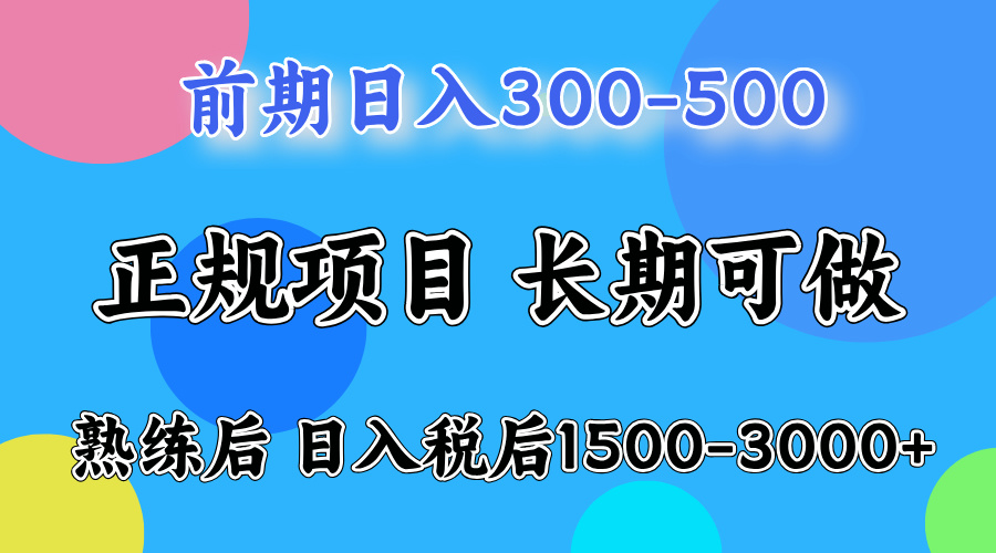 （12608期）一天收益500，上手后每天收益（税后）1500-3000-云壹网创