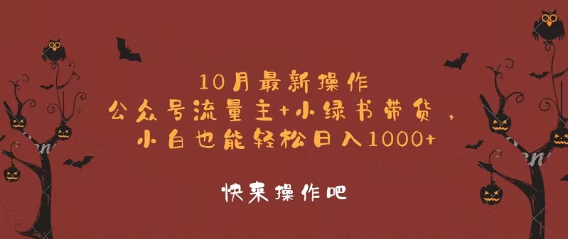 （12977期）10月最新操作，公众号流量主+小绿书带货，小白轻松日入1000+-云壹网创