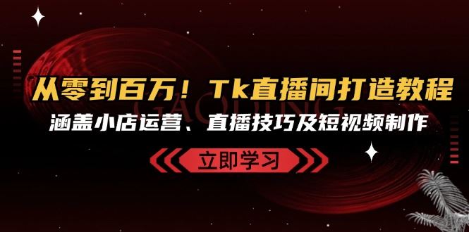 （13098期）从零到百万！Tk直播间打造教程，涵盖小店运营、直播技巧及短视频制作-云壹网创
