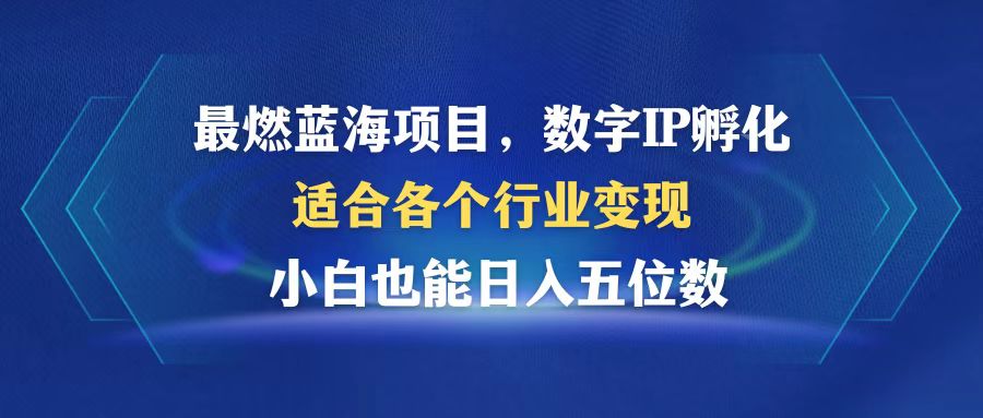 （12941期）最燃蓝海项目  数字IP孵化  适合各个行业变现  小白也能日入5位数-云壹网创