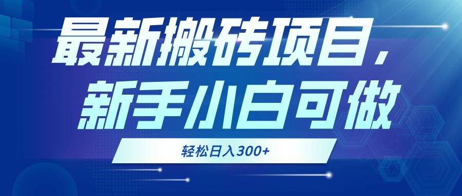 （13086期）最新0门槛搬砖项目，新手小白可做，轻松日入300+-云壹网创