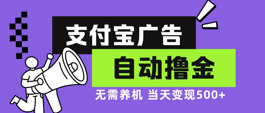 （13101期）支付宝广告全自动撸金，无需养机，当天落地500+-云壹网创