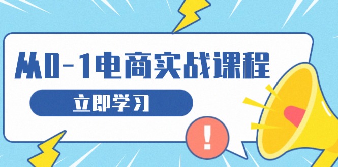 从零做电商实战课程，教你如何获取访客、选品布局，搭建基础运营团队-云壹网创