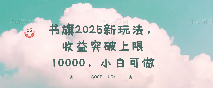 书旗2025新玩法，收益突破上限10000，小白可做-云壹网创